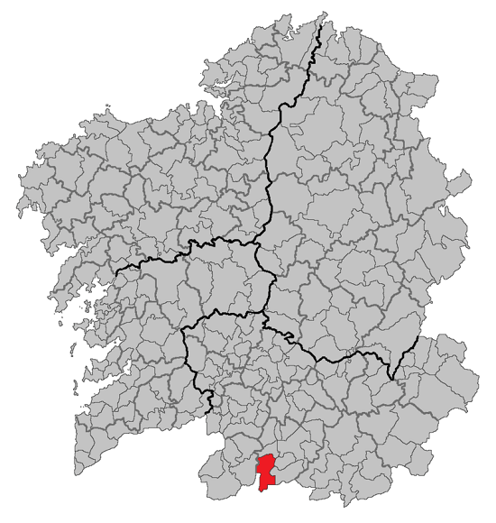 concello de calvos de randin en mapa de galicia
