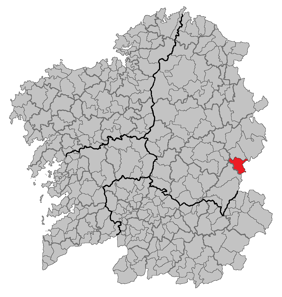 concello de pedrafita do cebreiro no mapa de galicia