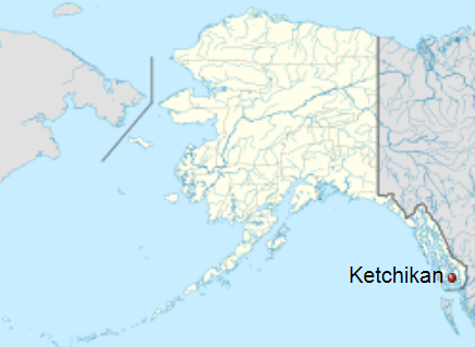 mapa de ketchikan en alaska