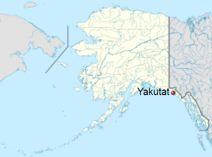 yakutat en mapa de alaska