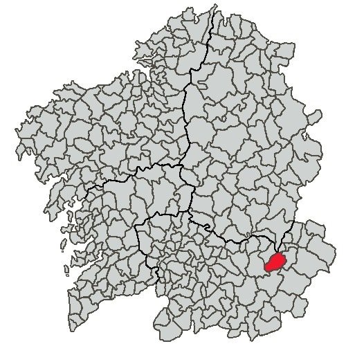 concello de manzaneda en mapa de galicia