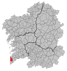 concello de oia en mapa de galicia