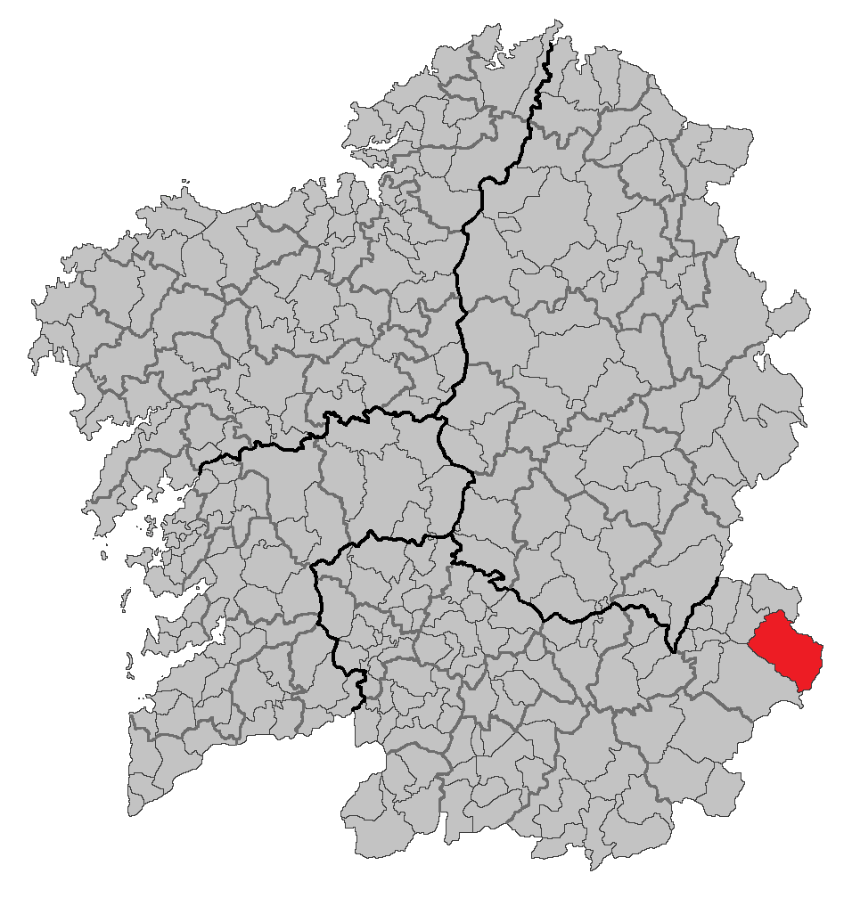 concello de carballeda de valdeorras no mapa de galicia