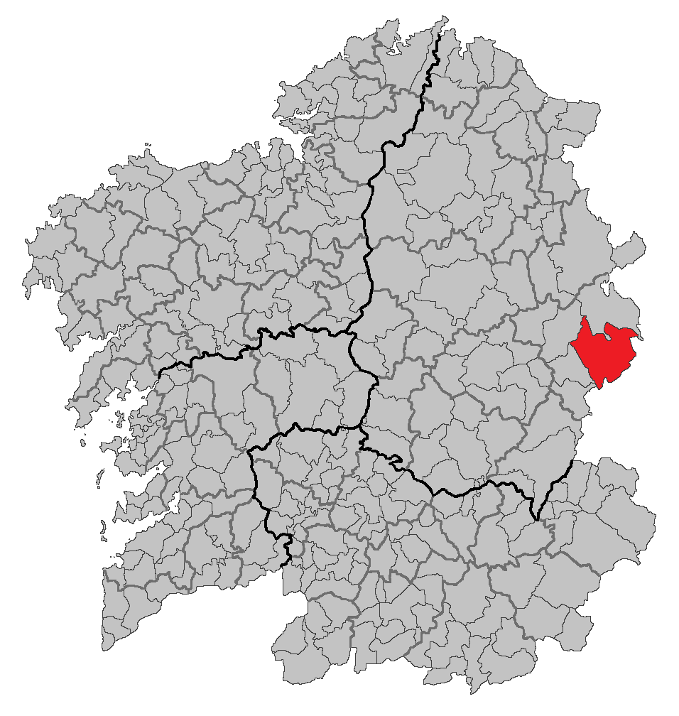 concello de cervantes en mapa de galicia