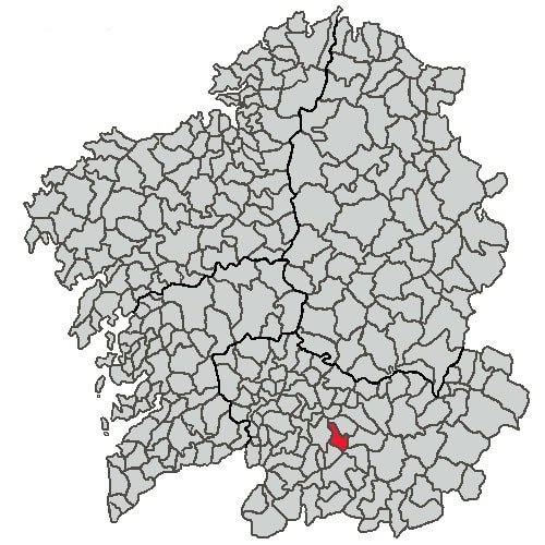 concello de xinzo de limia en mapa de galicia
