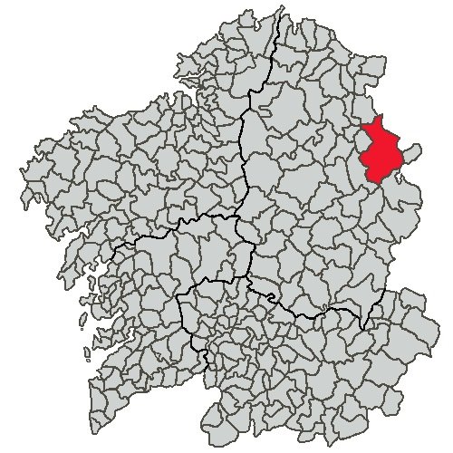 concello de fonsagrada en mapa de galicia