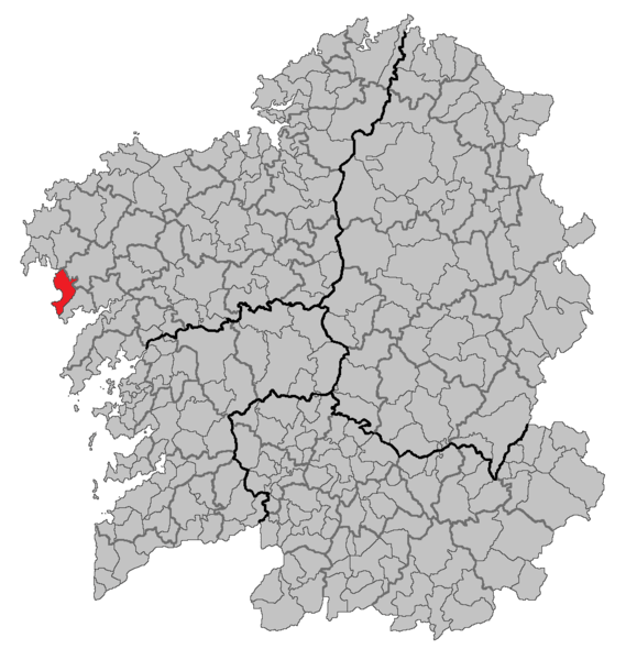 concello de carnota en mapa de galicia